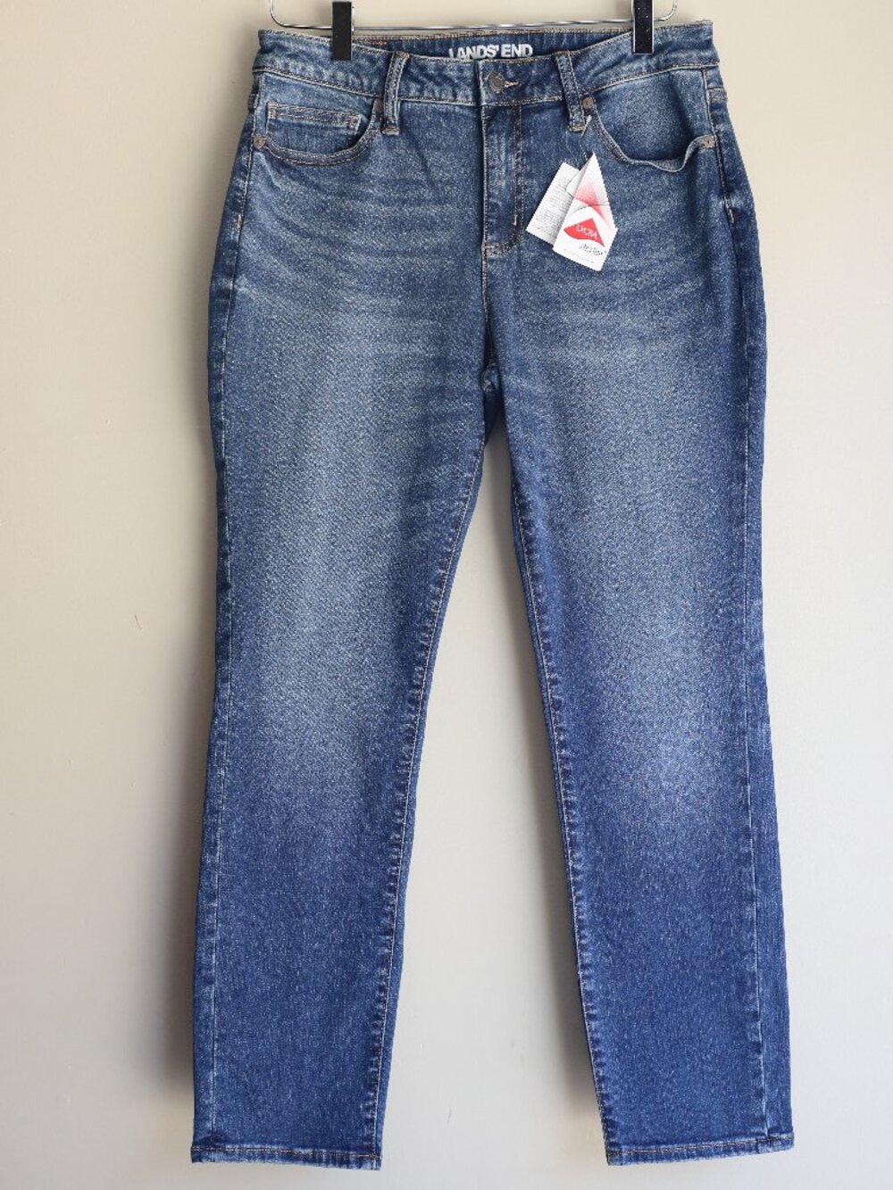 Lands' End Mid-Rise Curvy Skinny Jeans (Size 12 Petite)